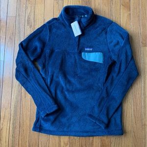 New Patagonia Blue snap neck fleece